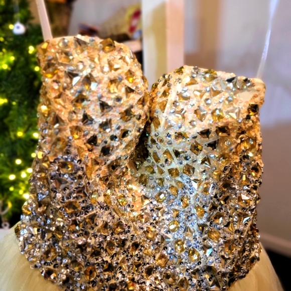 Terani Couture Yellow/Gold Prom Dress - Picture 13 of 14